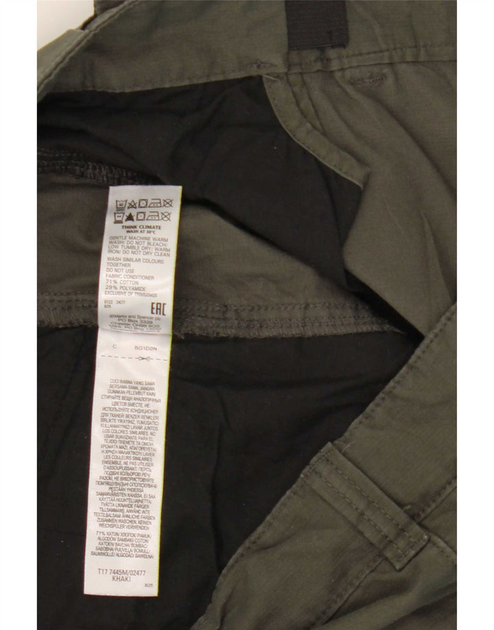 Marks & Spencer Mens Cargo Shorts W40 XL Khaki Cotton