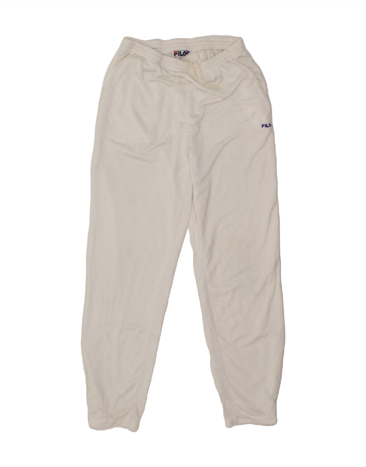 FILA Womens Tracksuit Trousers IT 46 Large  White Polyester Vintage Fila and Second-Hand Fila from Messina Hembry 