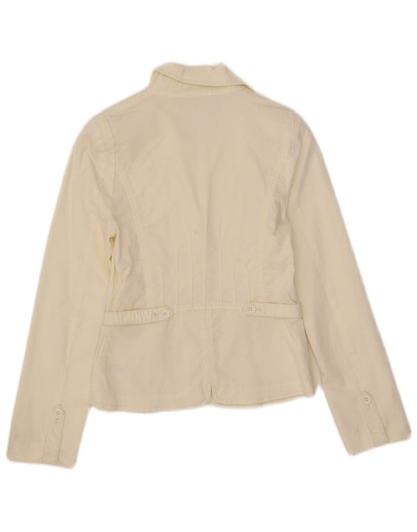 Jaqueta blazer essencial para meninas com 3 botões 13-14 anos fora de algodão branco