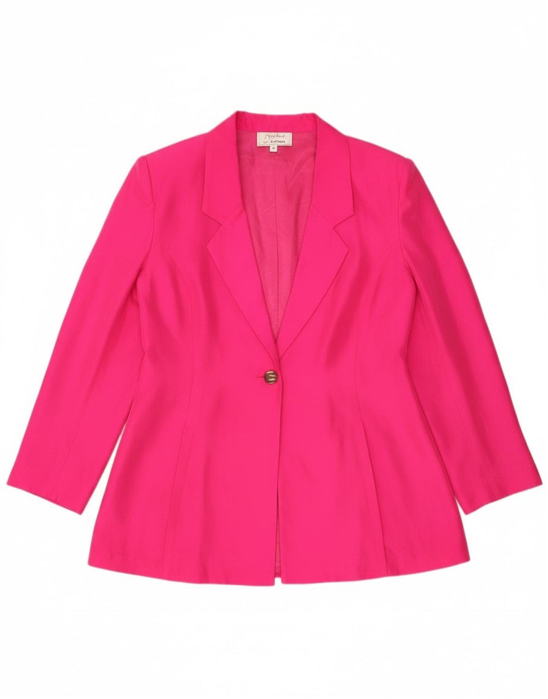 Yorn Womens 1 Button Blazer Jacket EU 40 Medium Pink Silk
