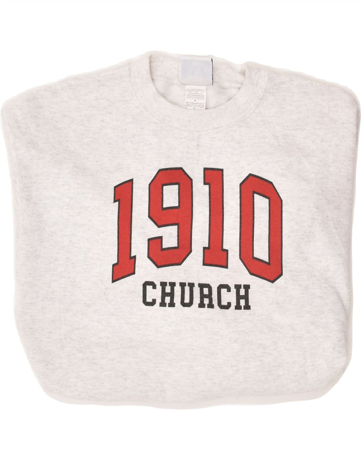 CHAMPION Mens Graphic Sweatshirt Jumper Medium Grey Cotton Vintage Champion and Second-Hand Champion from Messina Hembry 