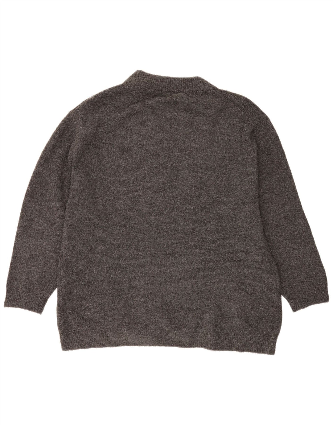 Zara Womens Oversized Crew Neck Jumper Sweater UK 14 Medium Grey
