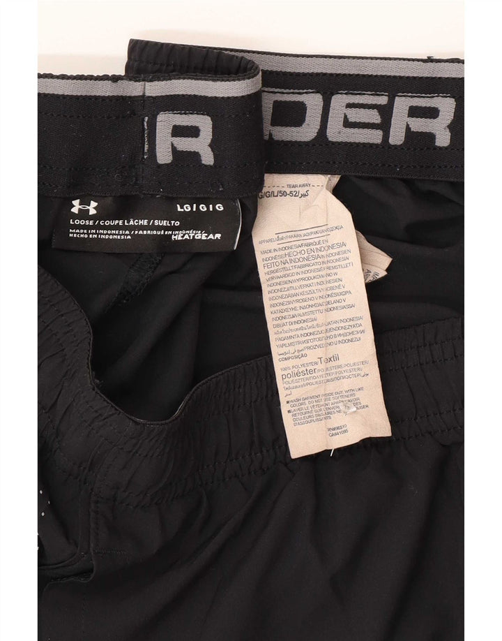 Under Armour Mens Sport Shorts Large Black Colourblock Polyester