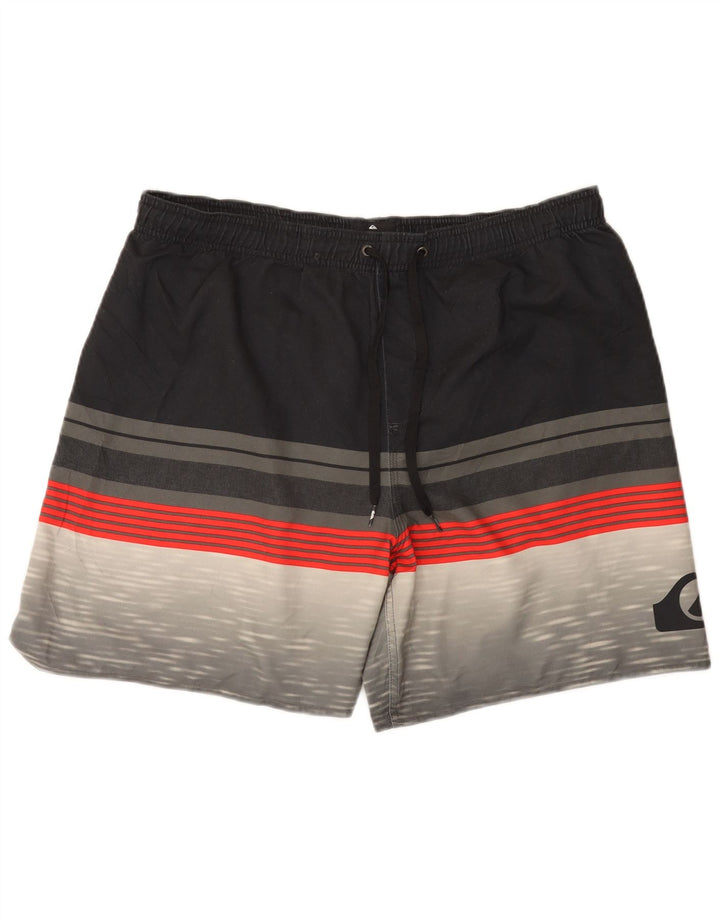 Quiksilver Mens Swimming Shorts 2XL  Black Colourblock Polyester