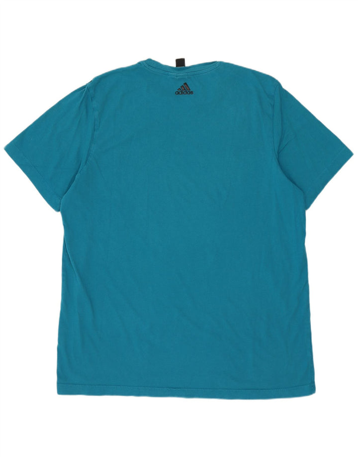 Adidas Mens Graphic T-Shirt Top Large Blue
