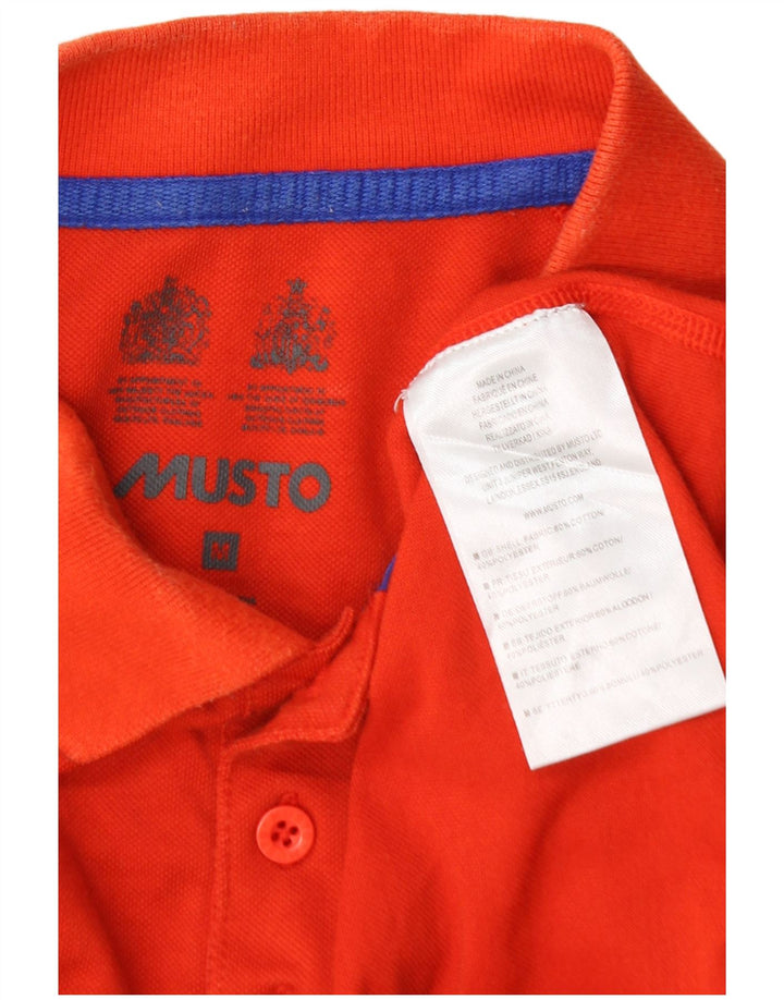 Musto Polo à Manches Longues Homme Orange Moyen Coton