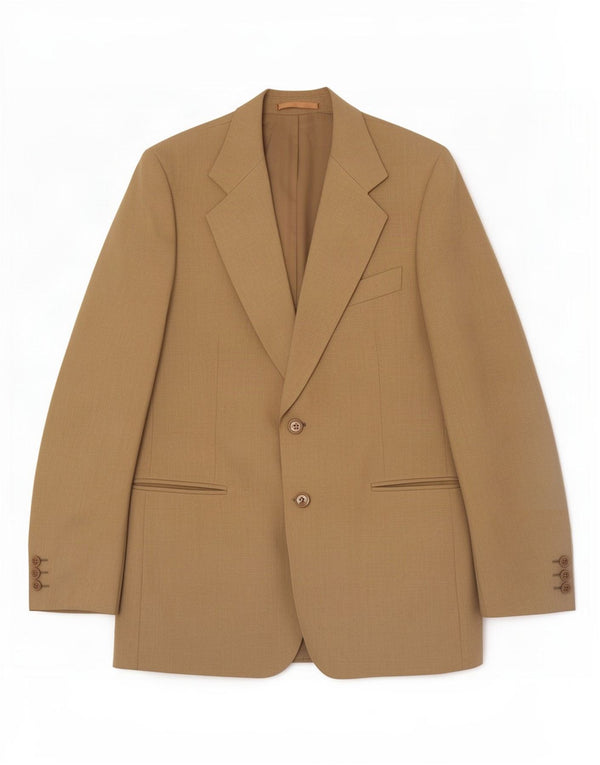 Lebole Mens 2 Button Blazer Jacket UK 38 Medium Khaki