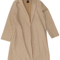 Zara Womens Manteau ouvert UK 16 Large Beige Polyester