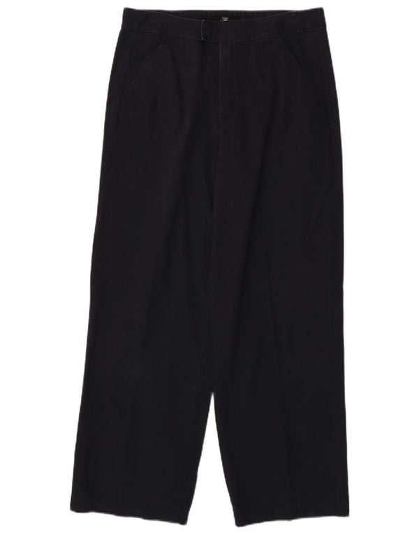 Lee Womens Khakis Straight Suit Trousers US 8 Medium W30 L28 Navy Blue