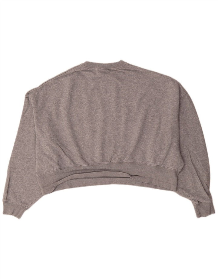 Nike Sweat-shirt court surdimensionné pour femme UK 10 Petit gris moucheté