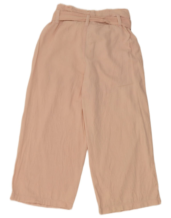 Topshop Pantaloni Capri cu talie înaltă pentru femei UK 12 Medium L30 L21 Roz Bumbac