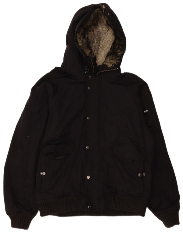 Мужская куртка-бомбер Woolrich с капюшоном UK 42 XL, черная