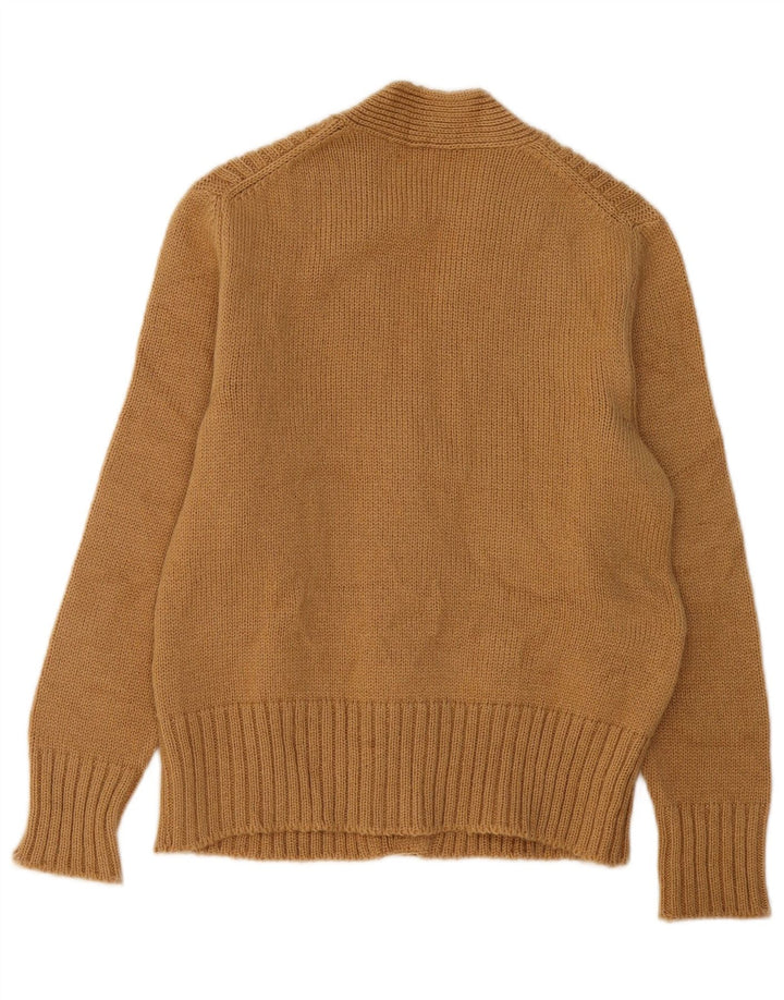 VINTAGE Womens Cardigan Sweater UK 12 Medium Beige