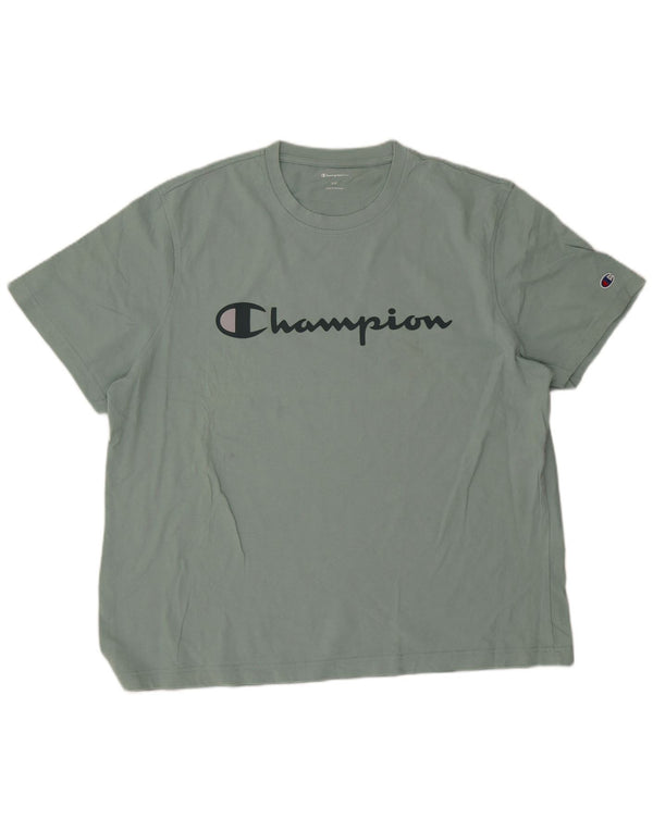 Champion T-Shirt Graphique Homme 2XL Vert Coton