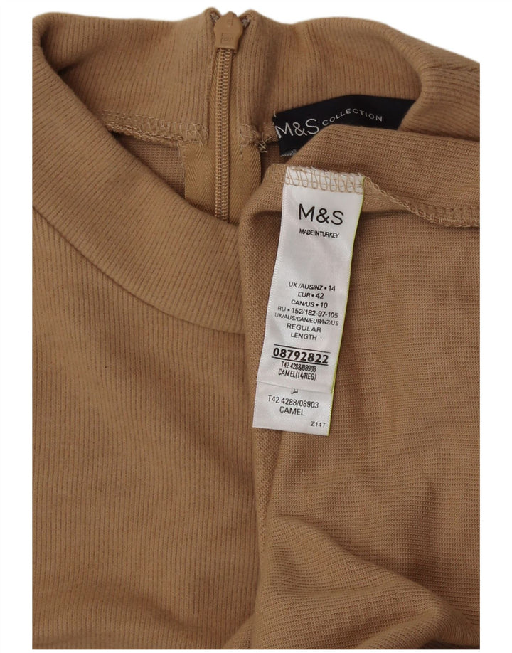 Abito maglione da donna Marks & Spencer UK 14 Poliestere beige medio