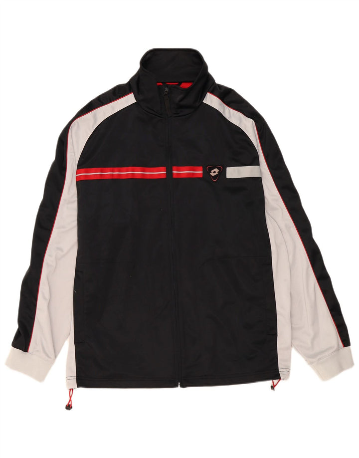 Giacca da tuta da uomo Lotto XL Poliestere color block nero
