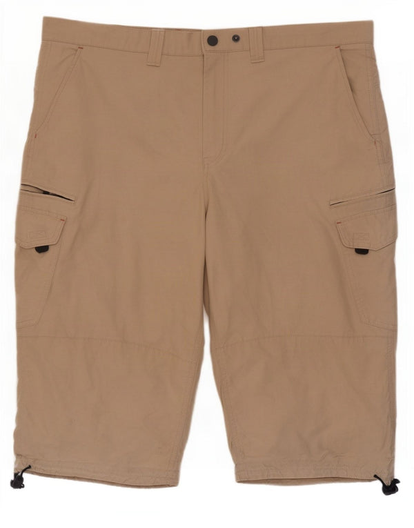 Marks & Spencer Mens Cargo Bermuda Shorts W40 XL Beige Cotton