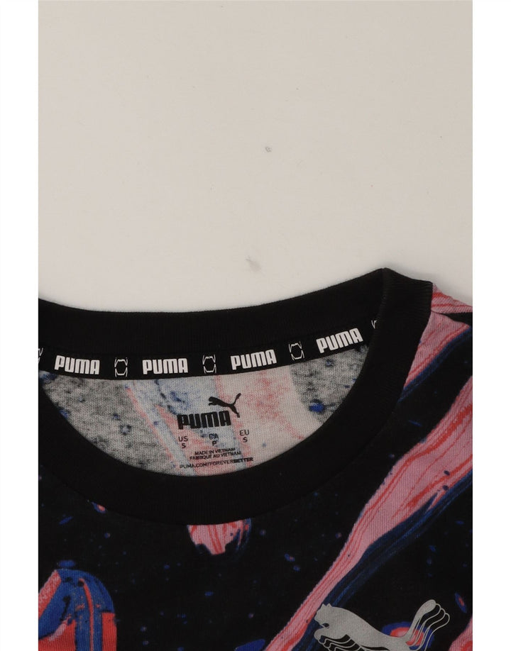 PUMA Mens Graphic T-Shirt Top Small Black Vintage Puma and Second-Hand Puma from Messina Hembry 