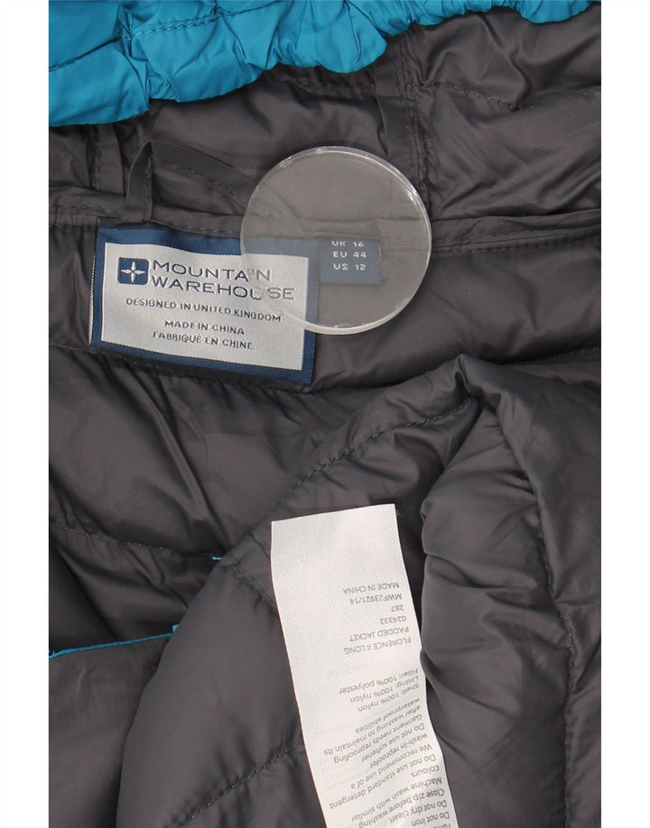 Mountain Warehouse Womens Longline Padded Coat UK 16 Large  Blue Nylon