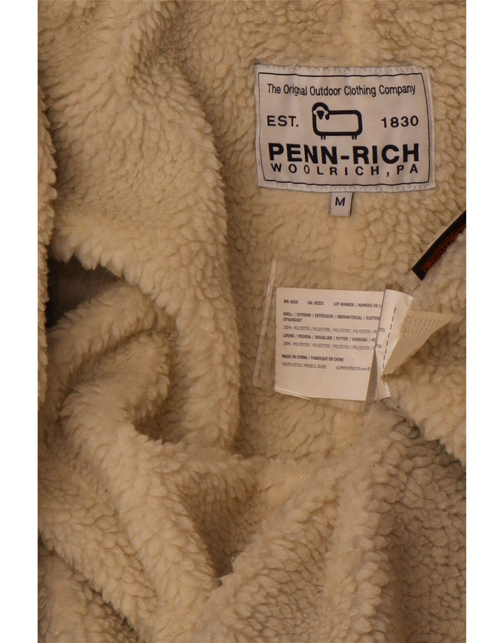 WOOLRICH Womens Hooded Parka Jacket UK 14 Medium Brown Polyester