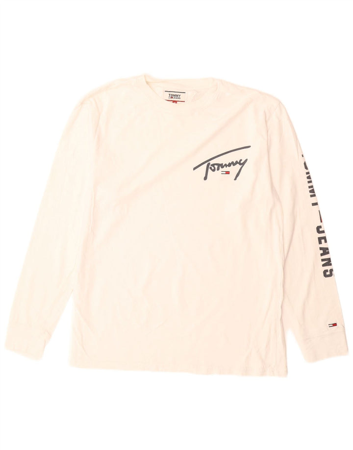 Tommy Hilfiger Mens Graphic Top Long Sleeve Medium White