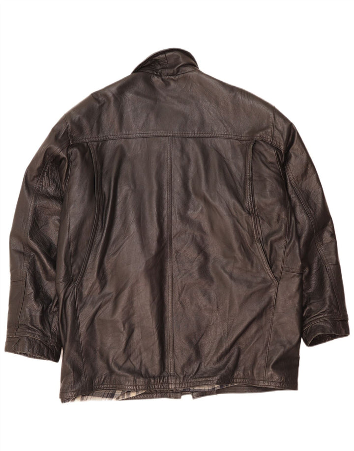 Giacca in pelle da uomo Gianfranco Ferre UK 42 XL in pelle nera
