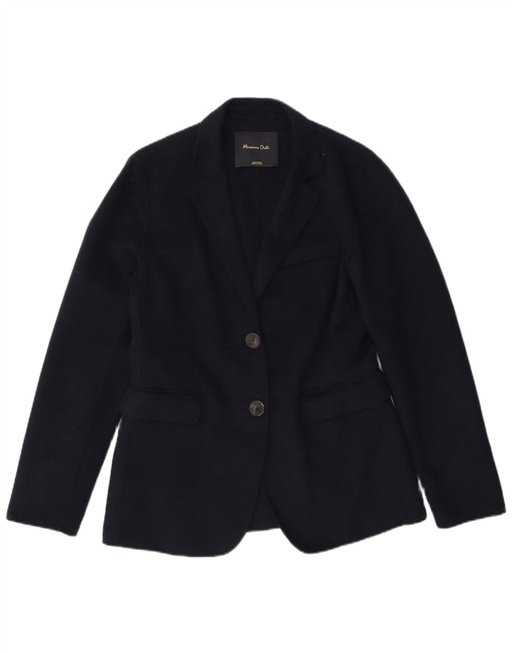 Massimo Dutti Chaqueta Blazer De 2 Botones Mujer EU 38 Small Azul Marino Lana