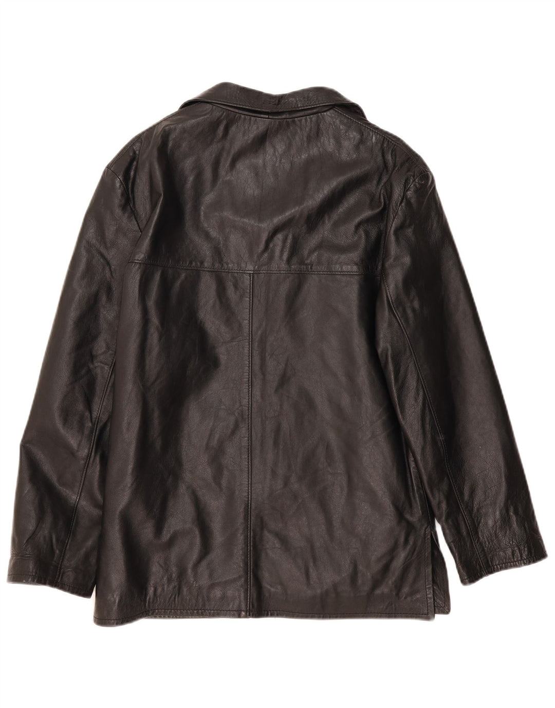 Vintage Womens Leather Jacket UK 14 Medium Black Leather
