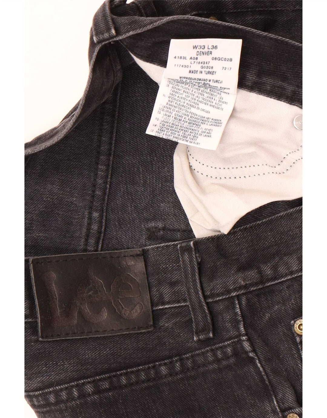 Lee Mens Denver Bootcut Jeans W33 L36 Black Cotton