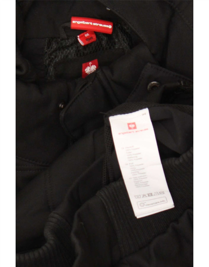 Engelbert Strauss Mens Hooded Padded Jacket UK 38 Medium Black Polyester