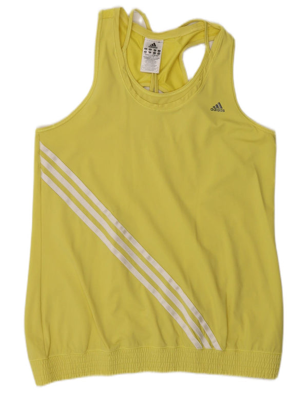 Canotta Adidas Climacool da donna UK 16/18 Large Giallo Poliammide