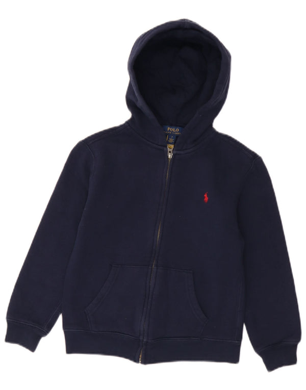 Polo Ralph Lauren drenge hættetrøje med lynlås 6-7 år marineblå bomuld
