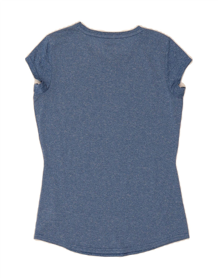 PUMA Womens Graphic T-Shirt Top UK 12 Medium Blue Flecked Polyester Vintage Puma and Second-Hand Puma from Messina Hembry 