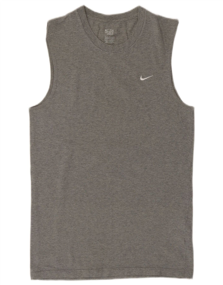 Canotta Nike da uomo UK 34/36 piccolo cotone grigio