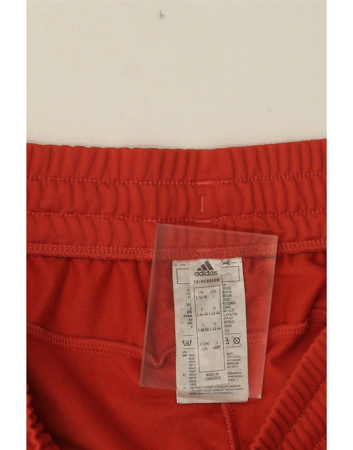 Adidas Womens Tracksuit Trousers UK 16/18 Large  Red Polyester