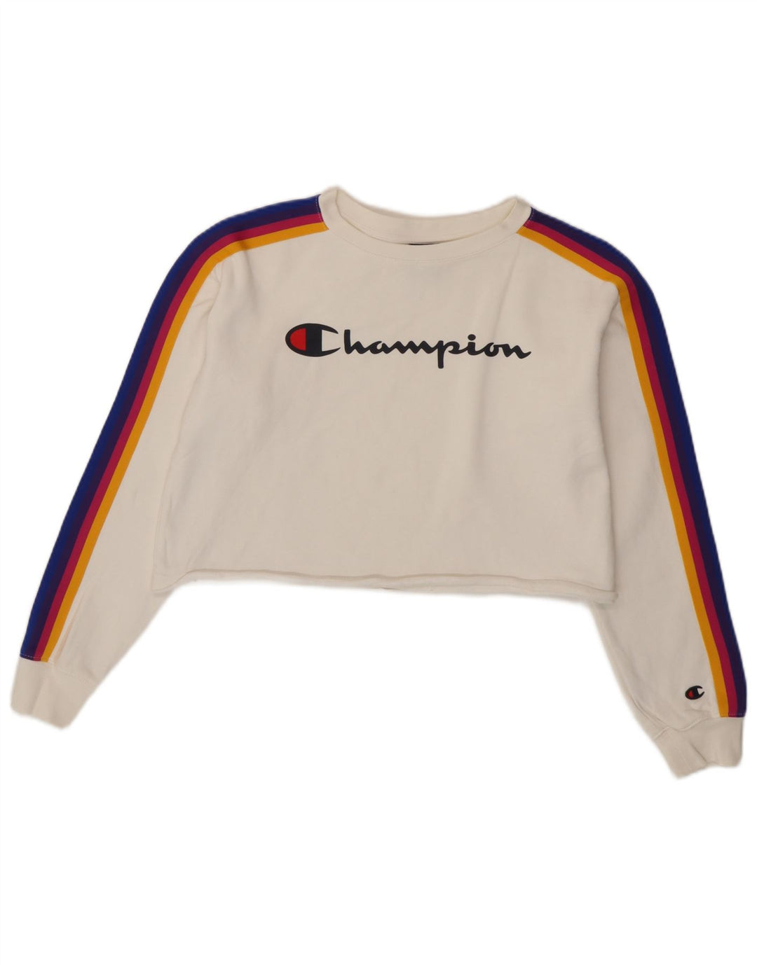 Champion Kvinder Oversized Grafisk Sweatshirt Jumper UK 10 Small White