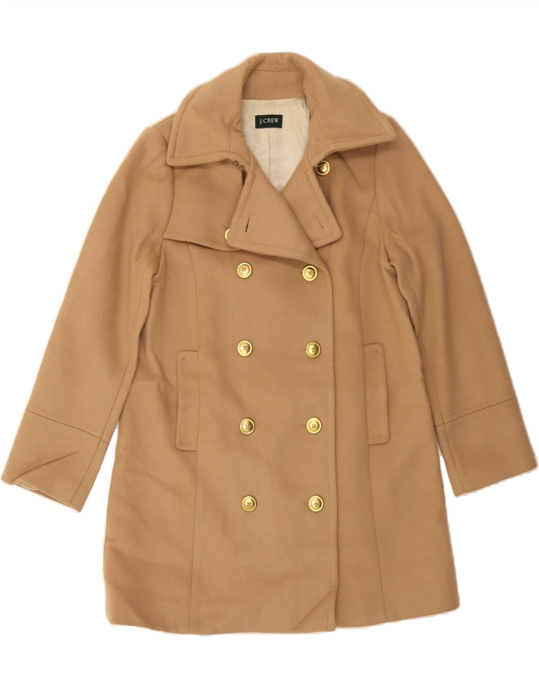 J. CREW Womens Double Breasted Coat UK 6 XS Beige Vintage J. Crew and Second-Hand J. Crew from Messina Hembry 