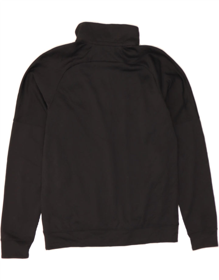ADIDAS Mens Zip Neck Sweatshirt Jumper Small Black Polyester Vintage Adidas and Second-Hand Adidas from Messina Hembry 