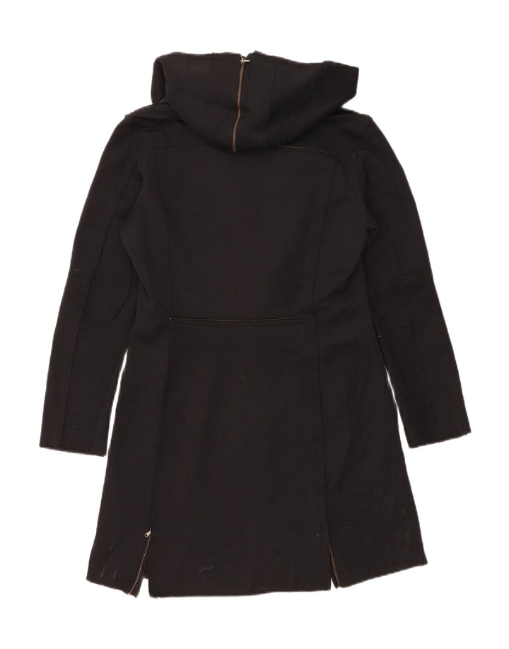 CALVIN KLEIN JEANS Womens Hooded Overcoat UK 14 Medium Black
