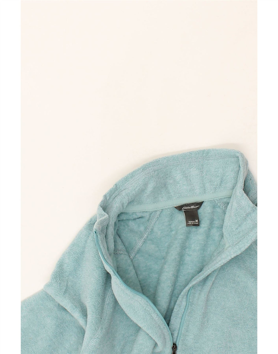 EDDIE BAUER Womens Zip Neck Fleece Jumper UK 14 Medium Blue Polyester Vintage Eddie Bauer and Second-Hand Eddie Bauer from Messina Hembry 