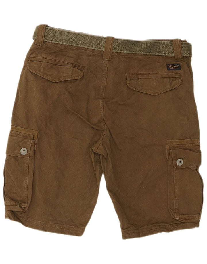 Superdry Mens Cargo Shorts W32 Medium Khaki Cotton