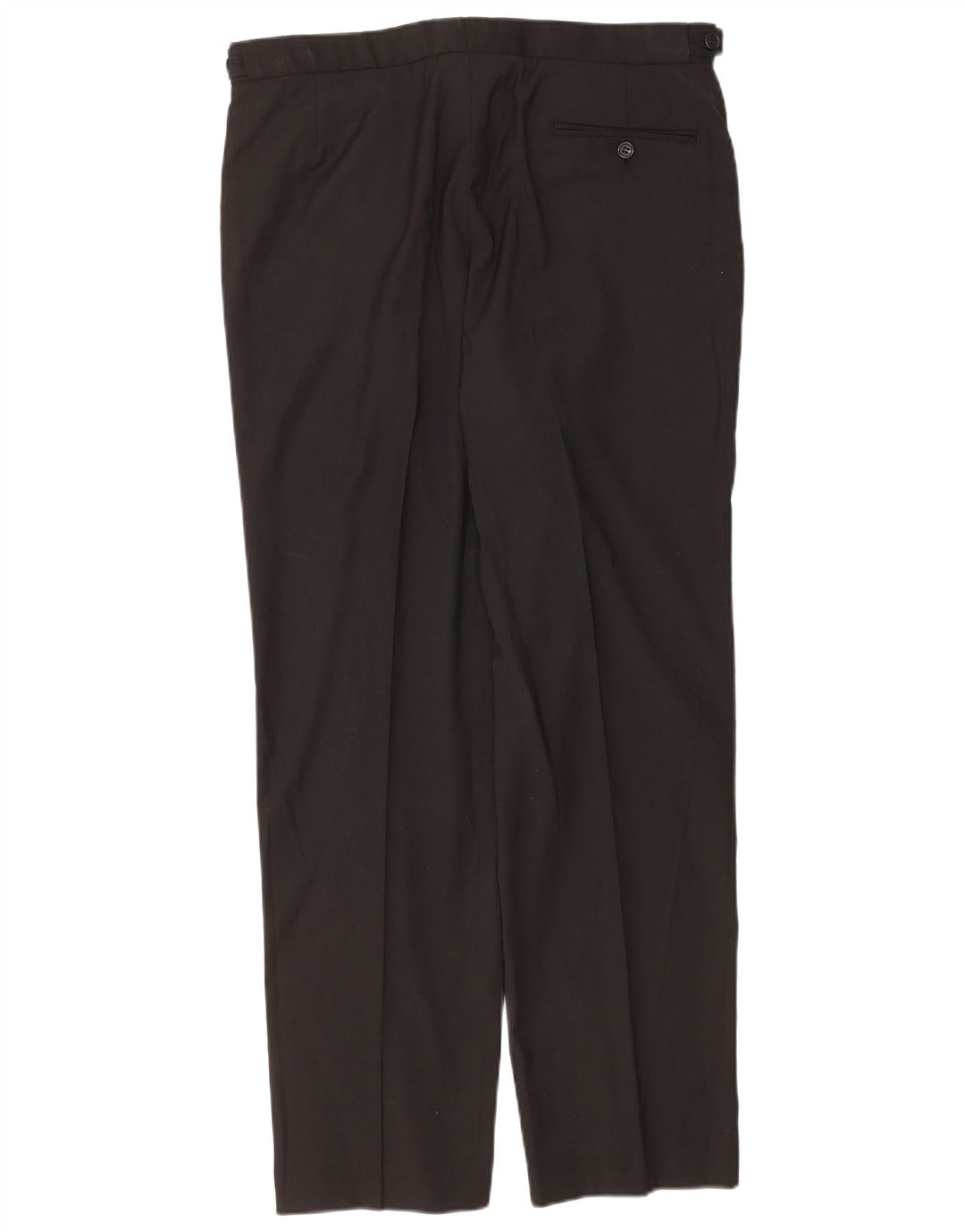 Marks & Spencer Mens Pegged Suit Trousers W36 L31 Black Polyester