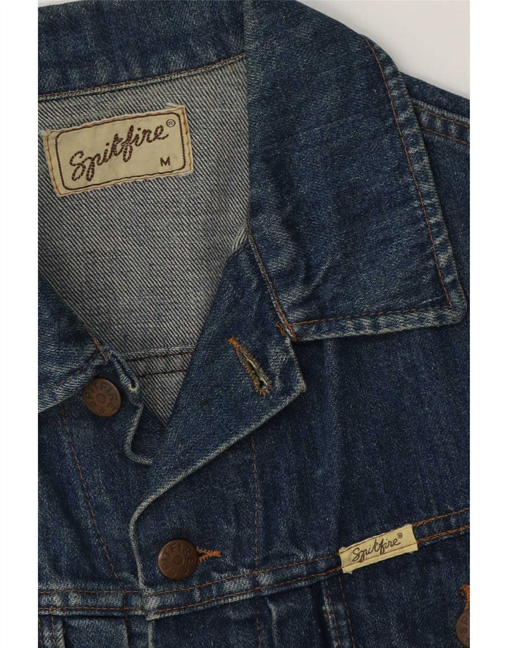 Spitfire Mens Denim Gilet UK 38 Medium Navy Blue