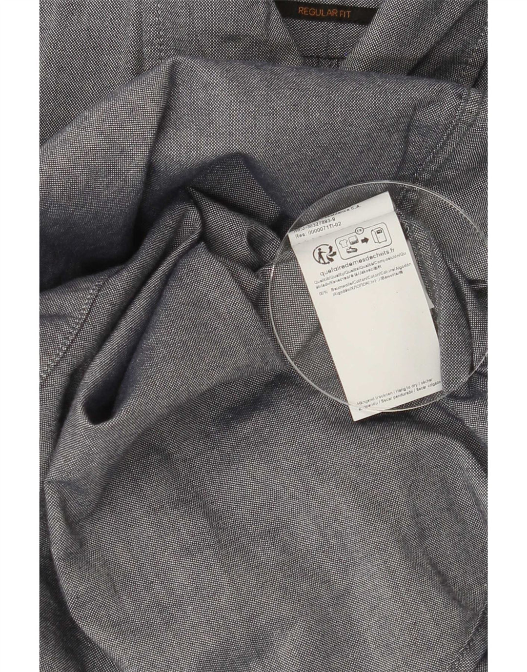 Hugo Boss Mens Regular Fit Shirt Medium Blue Cotton