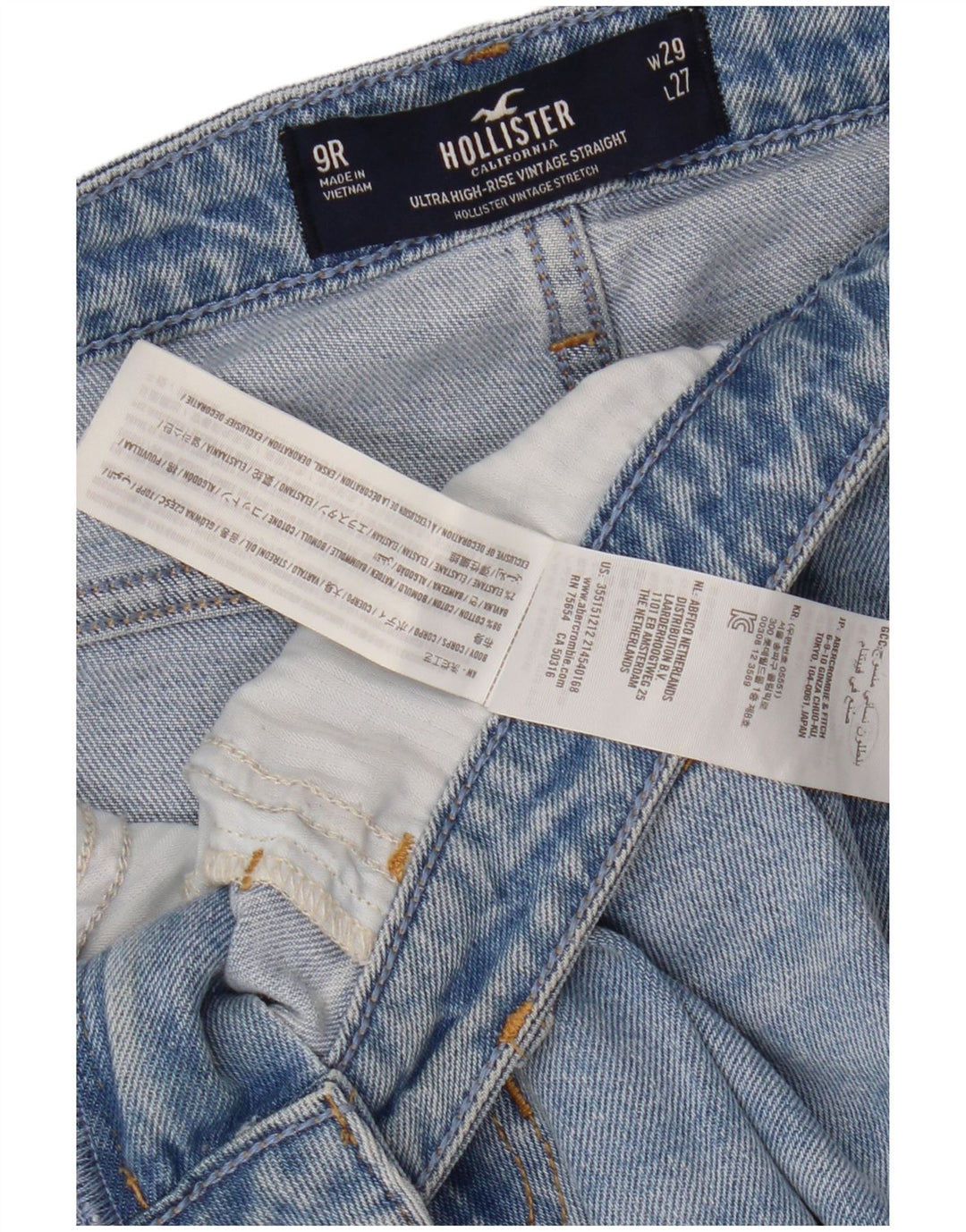 SUPERDRY Womens Straight Jeans W29 L27  Blue Cotton