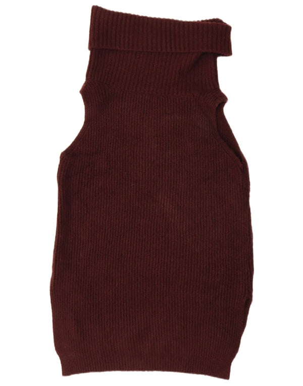 Oasis Dame Oversized Vest Tank Top UK 6 XS Burgundy Acryl