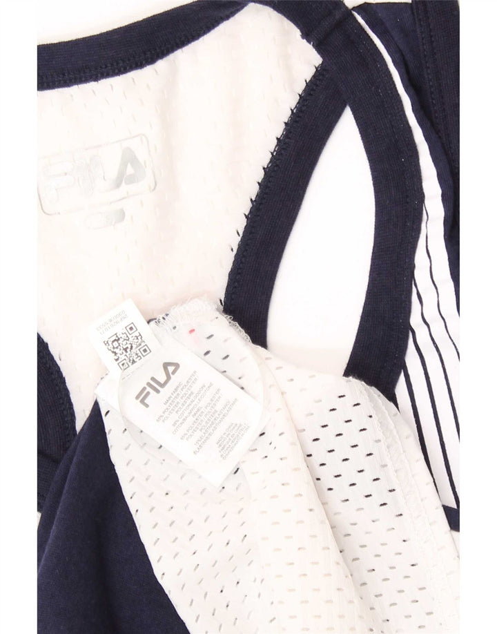 Fila Hombre Graphic Vest Top Small Blanco Colorblock Poliéster