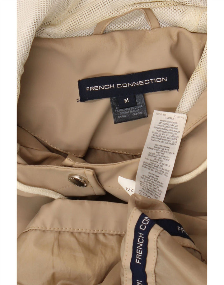 FRENCH CONNECTION Womens Hooded Windbreaker Jacket UK 14 Medium Beige Vintage French Connection and Second-Hand French Connection from Messina Hembry 