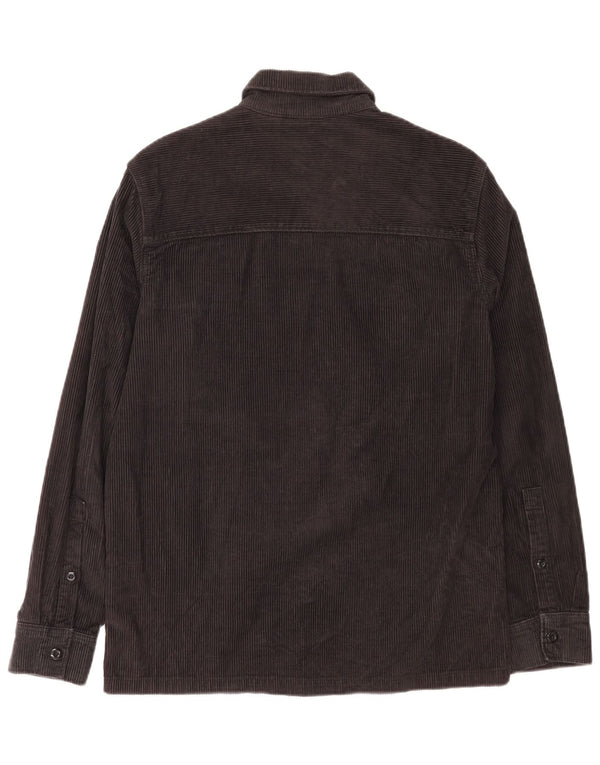 Dickies Mens Overshirt Corduroy Shirt Medium Navy Blue Cotton