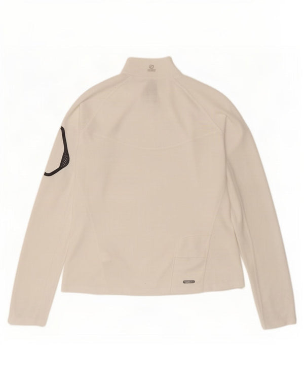 The North Face Haut de survêtement à col zippé pour femme UK 16 Large Blanc